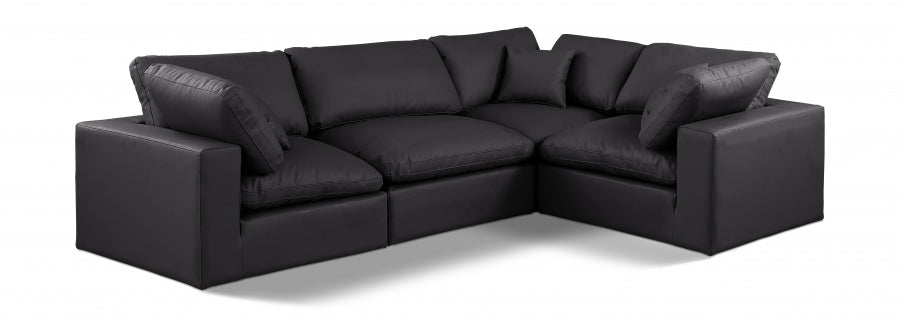 Comfy Faux Leather Sectional