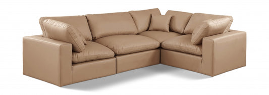 Comfy Faux Leather Sectional