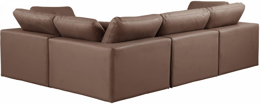 Comfy Faux Leather Sectional