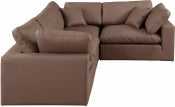Comfy Faux Leather Sectional
