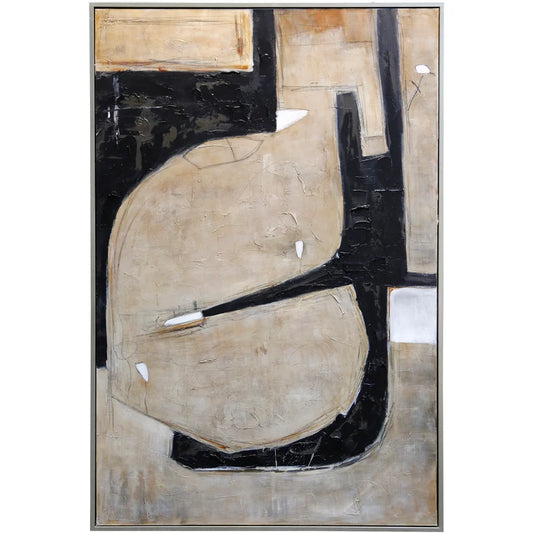 FADE FRAMED CANVAS ART | Hand Painted Abstract | 1.5 inch Frame Set of 2