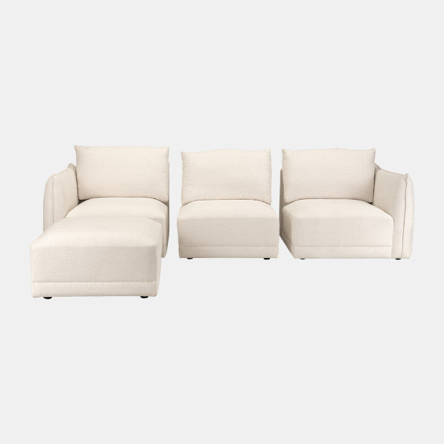 Laf/raf Chaise Sofa W/ Knife Edge Tailoring 2boxes