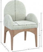 The Waldorf Chenille fabric Dining Arm Chair
