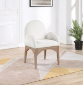 The Waldorf Chenille fabric Dining Arm Chair