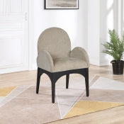 The Waldorf Chenille fabric Dining Arm Chair