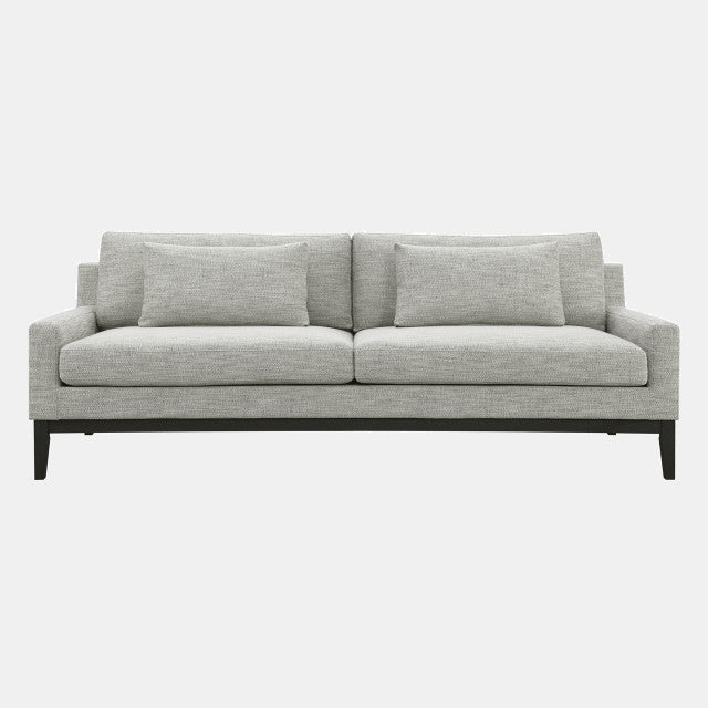 Wood, 3-seater Bolstered Sofa, Tan/black Kd