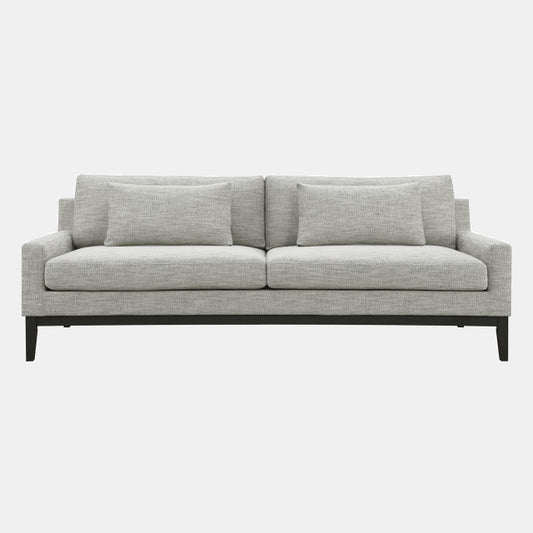 Wood, 3-seater Bolstered Sofa, Tan/black Kd