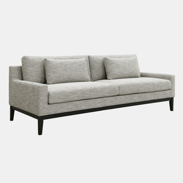 Wood, 3-seater Bolstered Sofa, Tan/black Kd