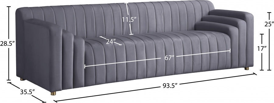 Naya Velvet Sofa