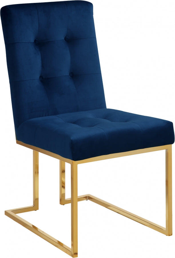 Velvet Dining Chair with Gold legs