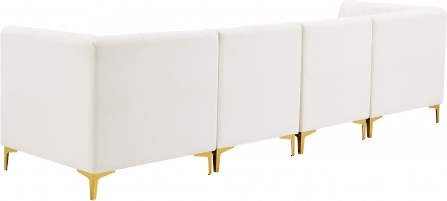 CREAM VELVET MODULAR SOFA