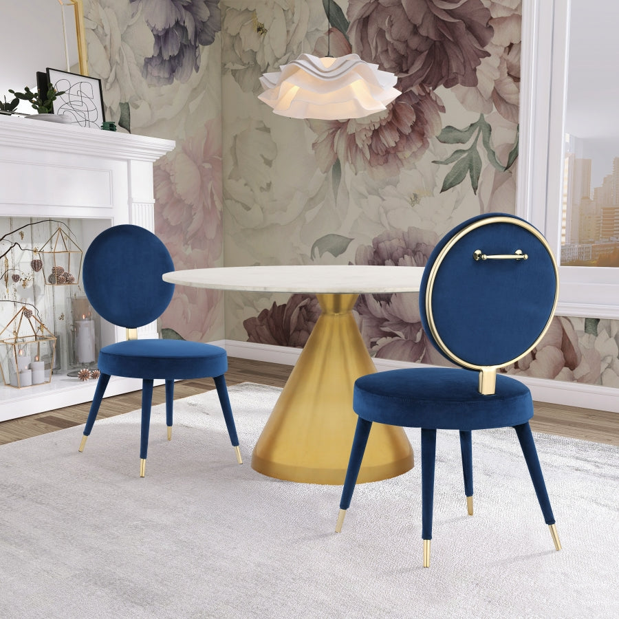 NAVY BLUE DINING CHAIR|SET OF 2