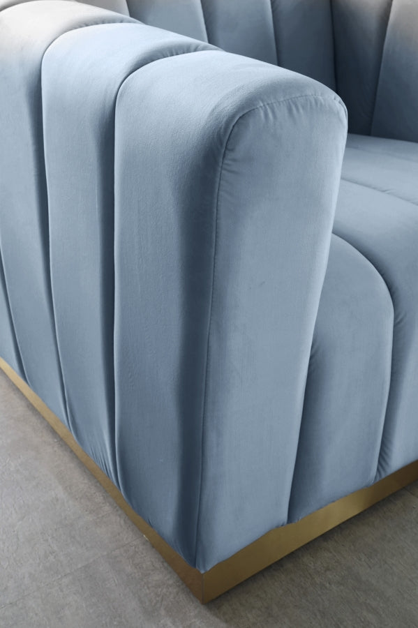 SKY BLUE VELVET SOFA
