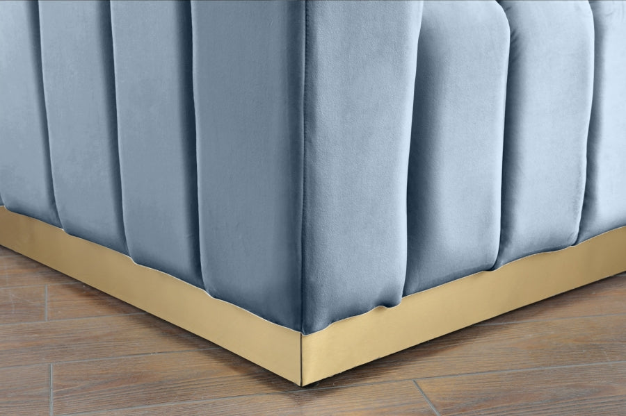 SKY BLUE VELVET SOFA