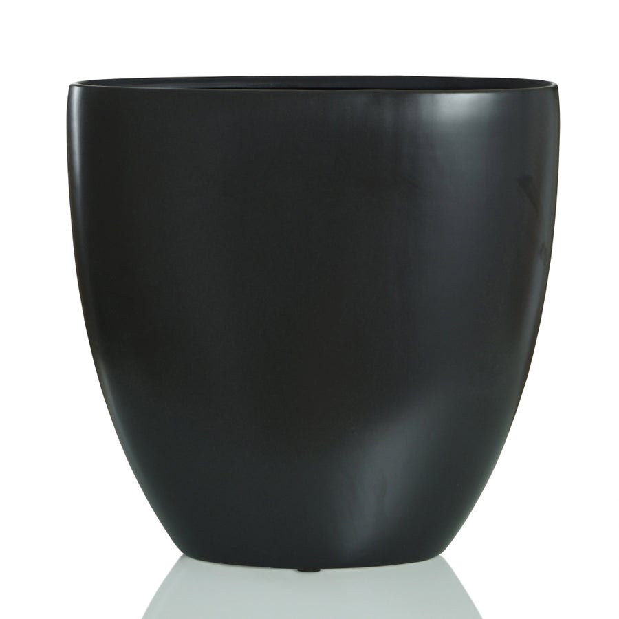 DARIUS VASE- LARGE | Matte Black Finish on Ceramic
