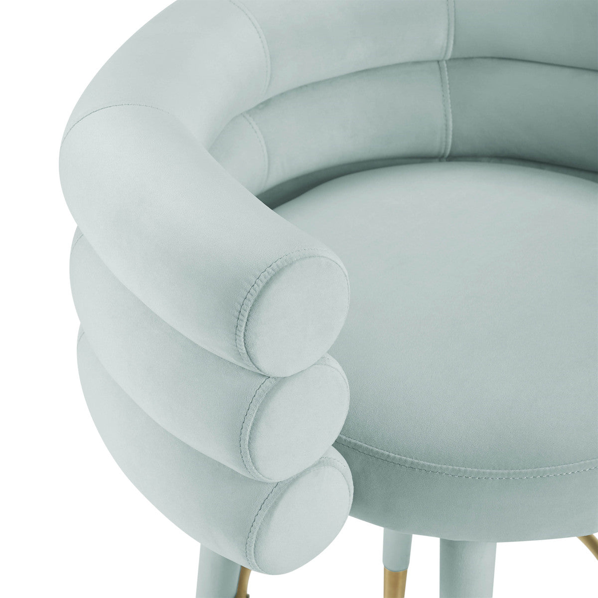BETTY SEA FOAM GREEN VELVET BARSTOOLS