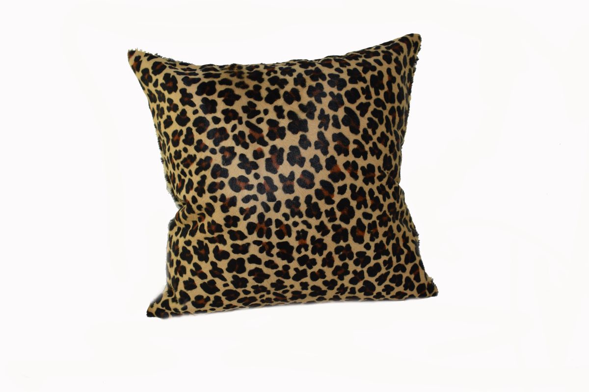 COWHIDE CHEETAH TAN PILLOWS