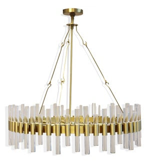 CLEAR GLASS TUBES | Antique Brass Finished Metal
