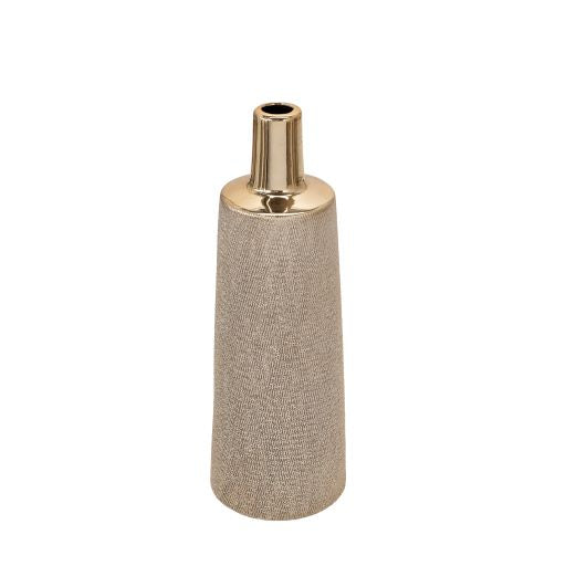 CERAMIC 14.75" VASE | Champagne