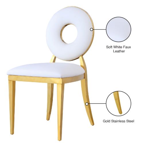 FAUX LEATHER DINING CHAIR - SET OF 2