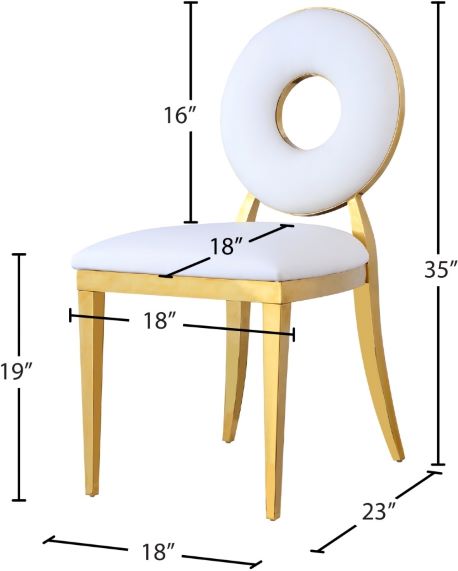 FAUX LEATHER DINING CHAIR - SET OF 2